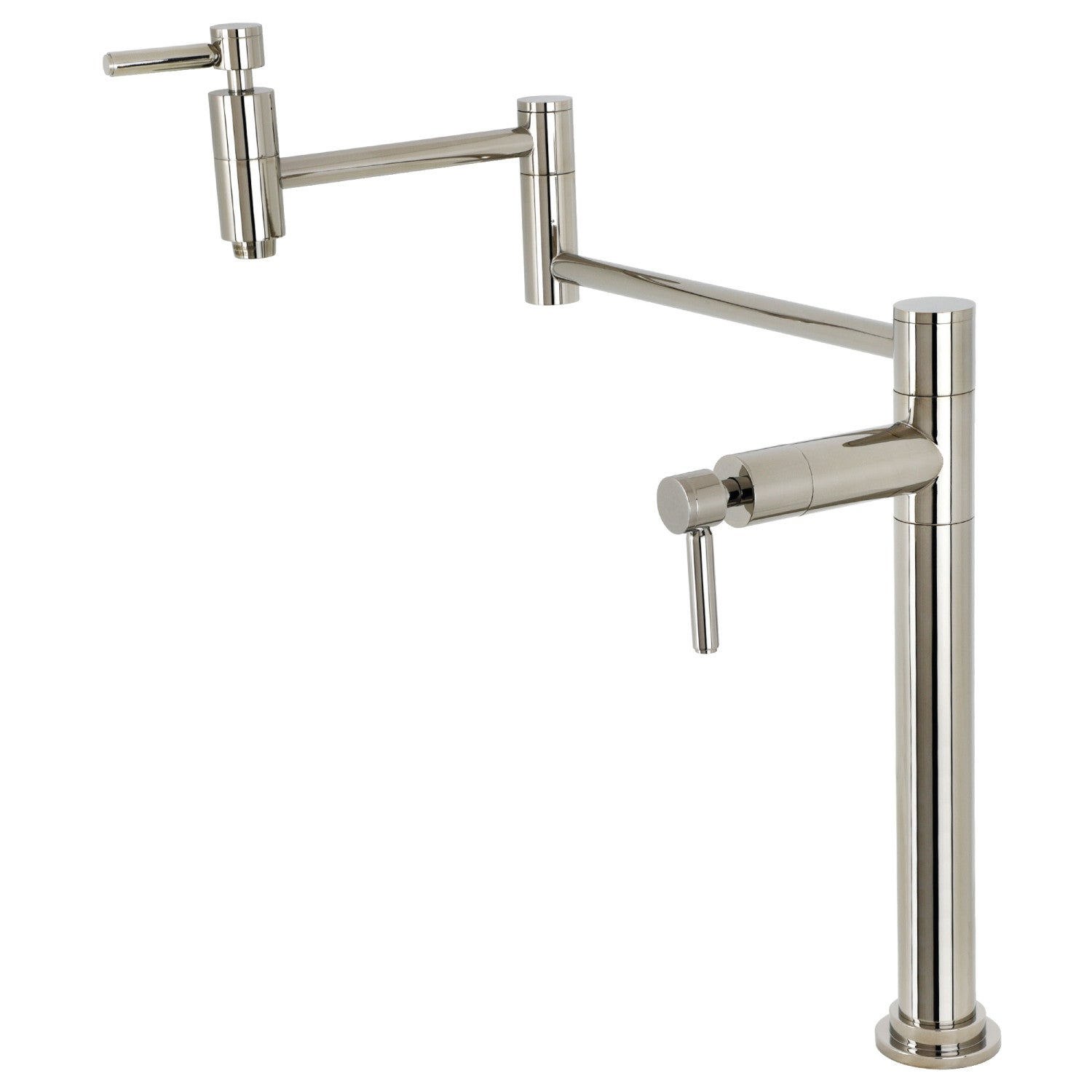 Kingston Sona KS8706DL - Concord Two-Handle 1-Hole Deck Mount Pot Filler Faucet, Polished Nickel — image 1